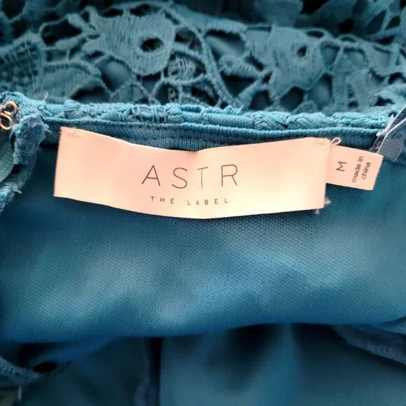 Astr The Label Turquoise Blue Lace Dress - Picture 4 of 4